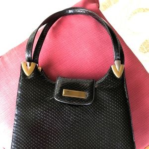 Vintage faux snake skin handbag